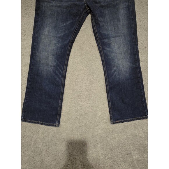 Levis 527 Jeans Mens 36x29 Blue Slim Bootcut Stretch Dark Wash Western Rodeo - Picture 5 of 9